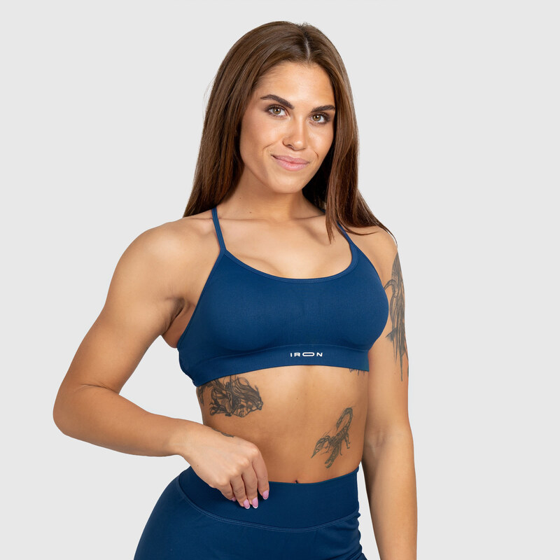 Sportovní podprsenka Iron Aesthetics Shape, modrá midnight 115252754