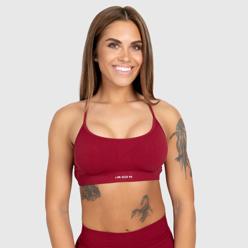 Sportovní podprsenka Iron Aesthetics Shape, bordová