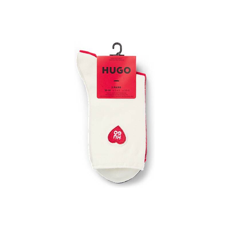 HUGO Three-pack of short-length socks with logo details 115236042