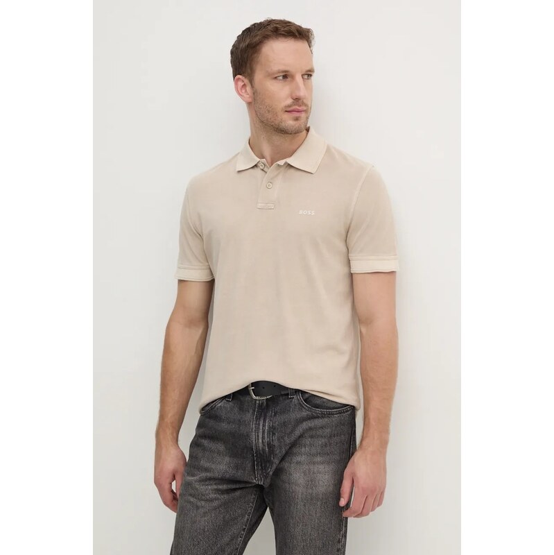 BOSS Orange polo pánské bavlněné Prime