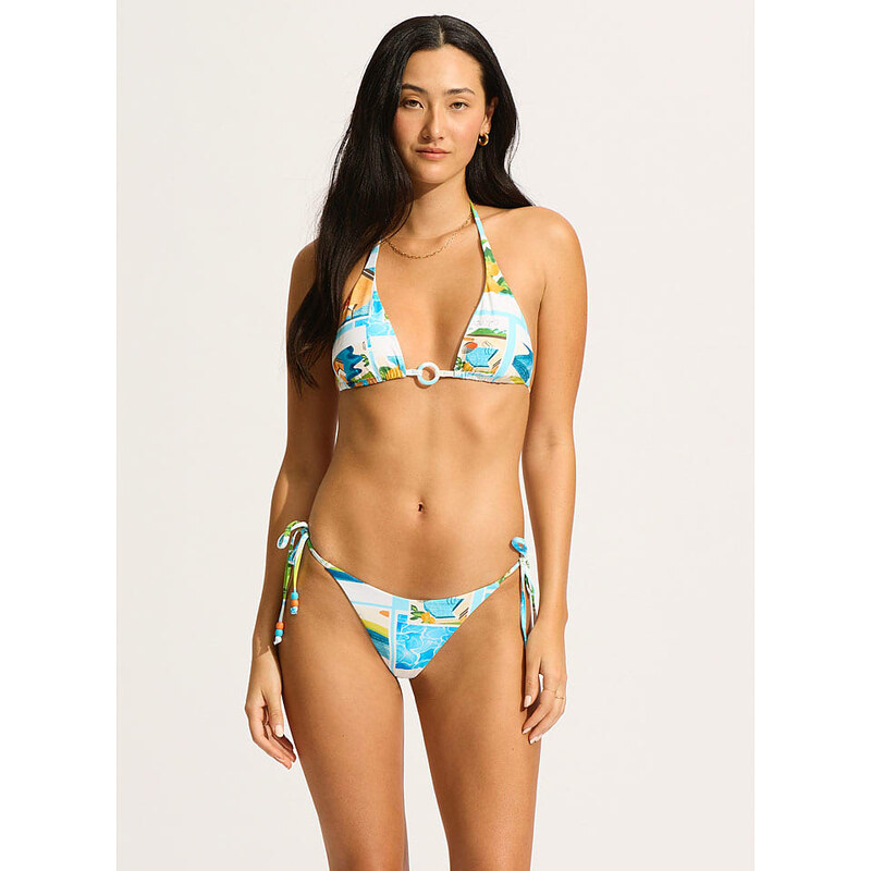 Plavky vrchní díl Seafolly Türkis/ Weiß 7983335 115277597