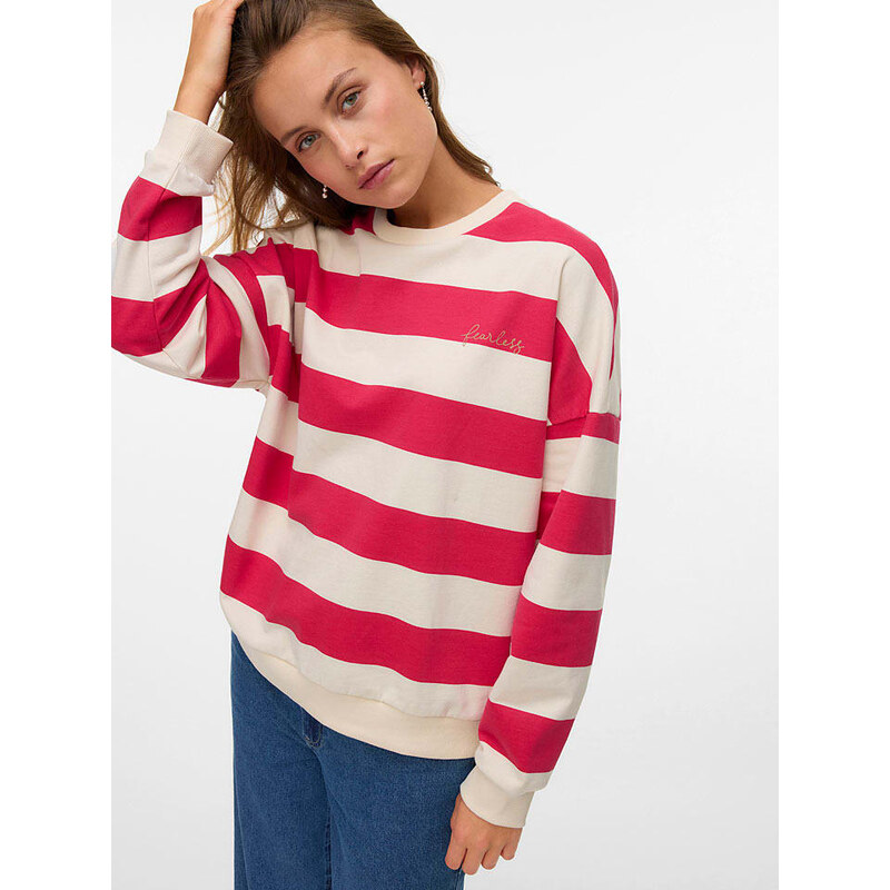 Mikina Vero Moda Rot/ Creme 4396428