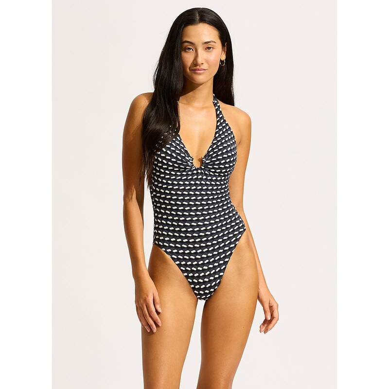 Plavky Seafolly Dunkelblau/ Weiß 4378821
