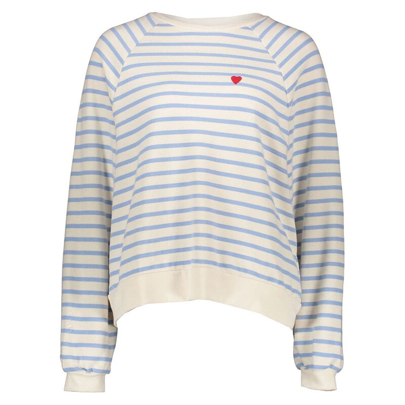 Mikina Pieces Creme/ Hellblau 9503077