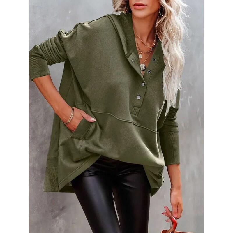 Mikina Milan Kiss Khaki 4549204 115295797