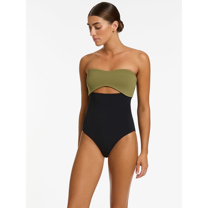Plavky Jets Khaki/ Schwarz 915873