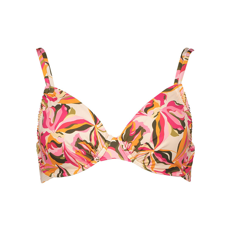 Plavky vrchní díl s.Oliver Creme/ Pink 7017548