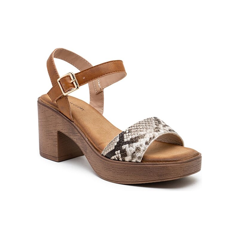Sandály Foreverfolie Braun/ Beige 9568611 115312323
