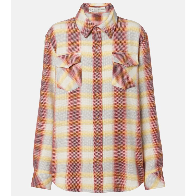 Gods True Cashmere Rose Blume cashmere shirt with sunstone