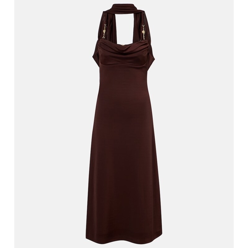 Rebecca Vallance Isla scarf-detail midi dress