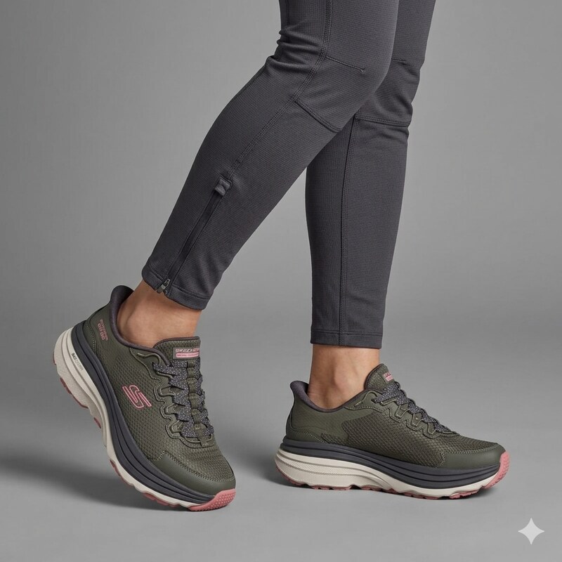 Skechers zirrus slip-ins OLIVE/PINK 108533817