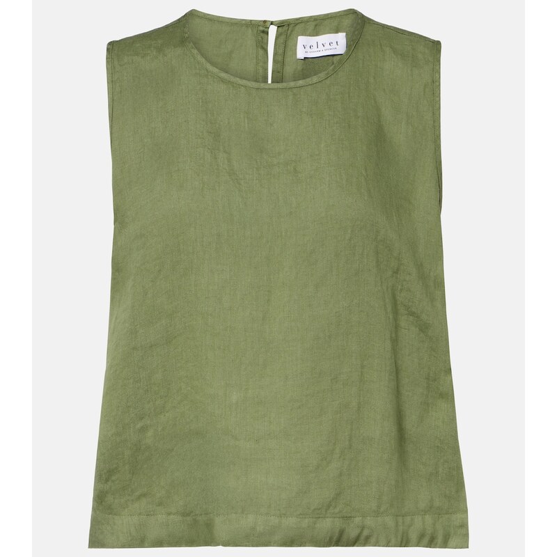 Velvet Maxine linen top