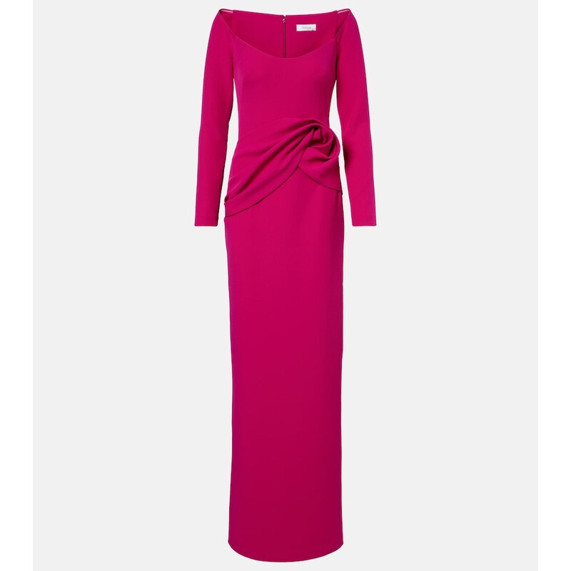 Safiyaa Emmina draped crÃªpe gown