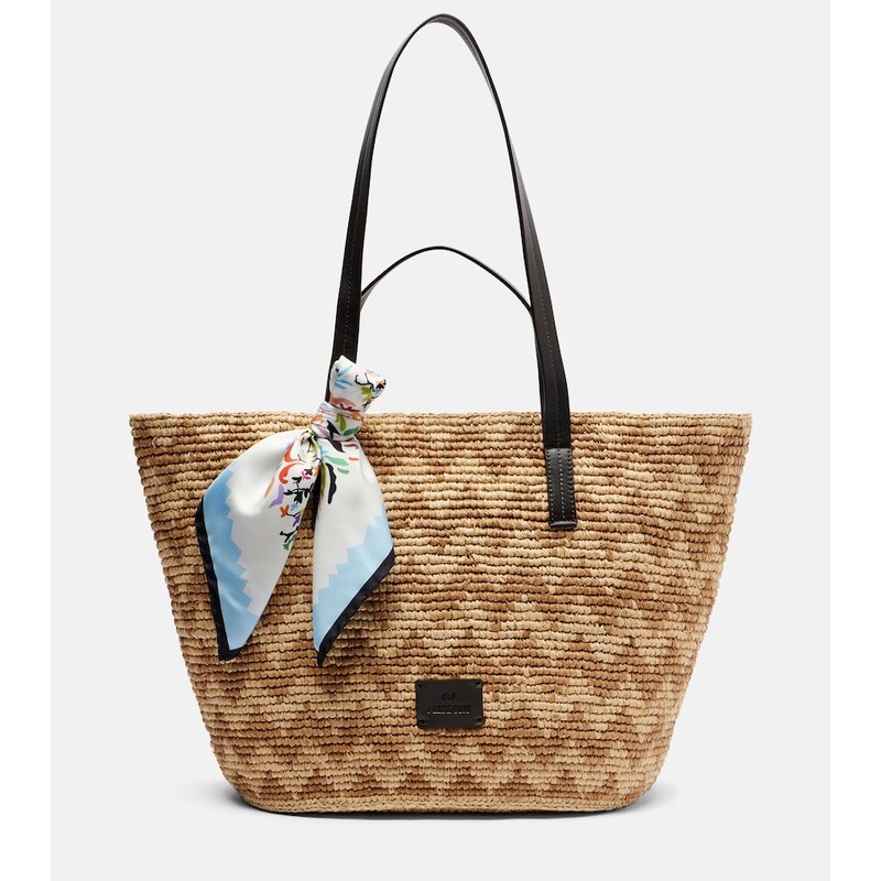 Missoni Zigzag Large raffia basket bag