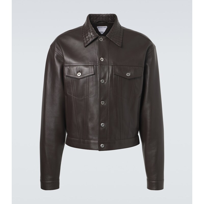 Bottega Veneta Intrecciato leather jacket