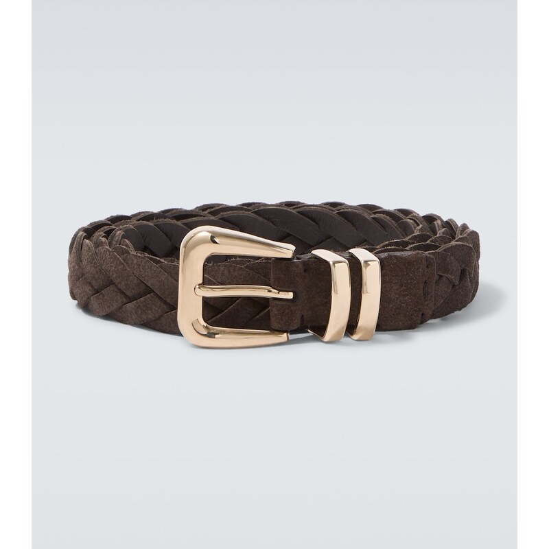 Brunello Cucinelli Braided suede belt