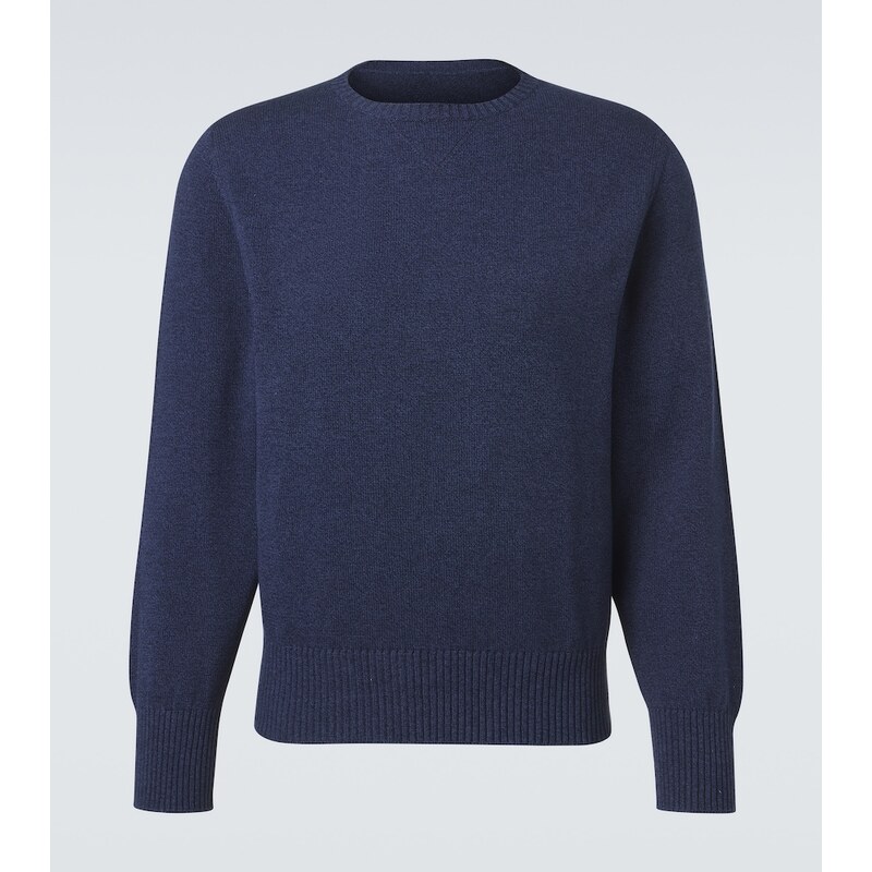 Mužský klasický svetr Stòffa Cotton v barvě indigo