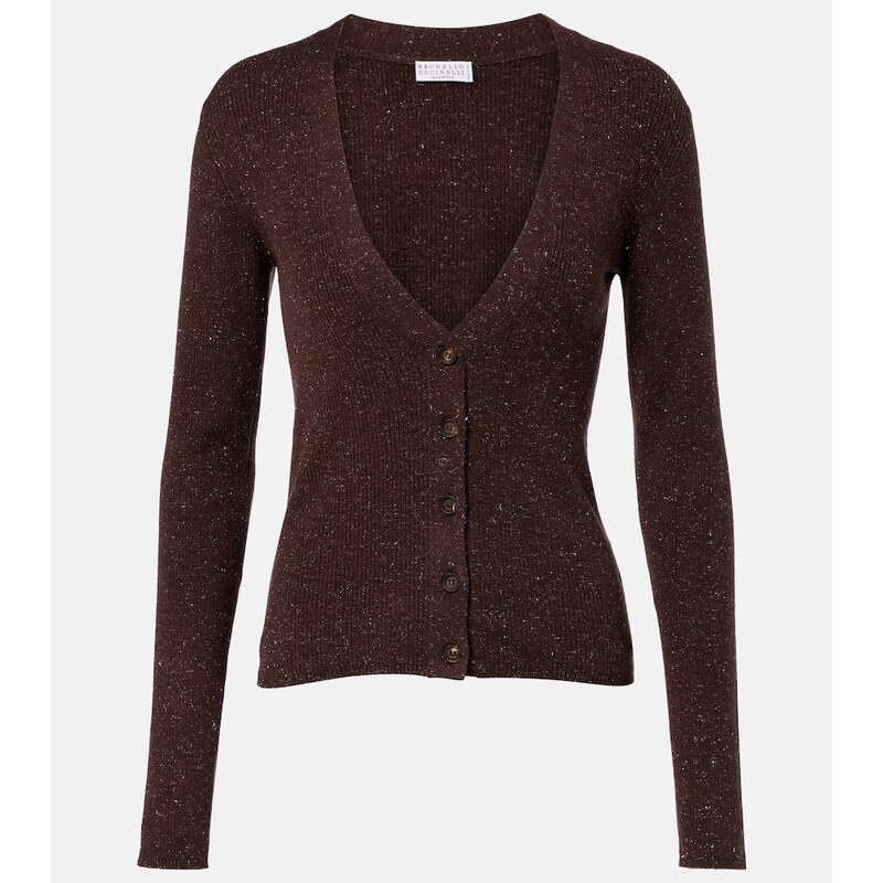 Brunello Cucinelli Ribbed-knit cashmere-blend cardigan