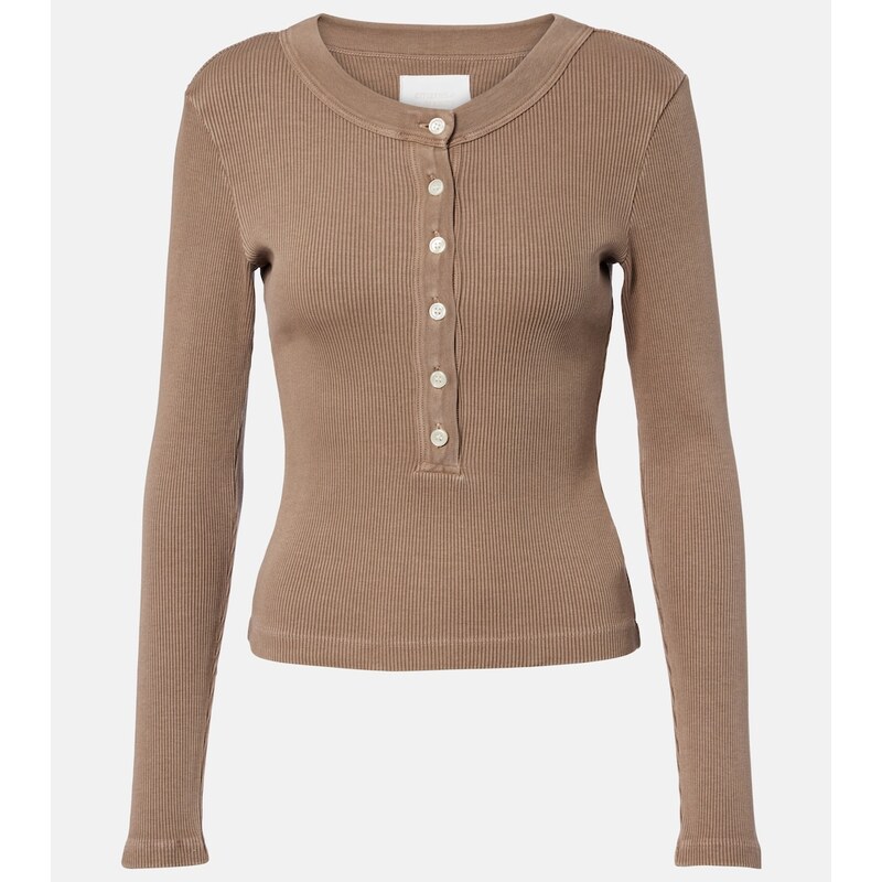Citizens of Humanity Varra ribbed-knit Henley shirt