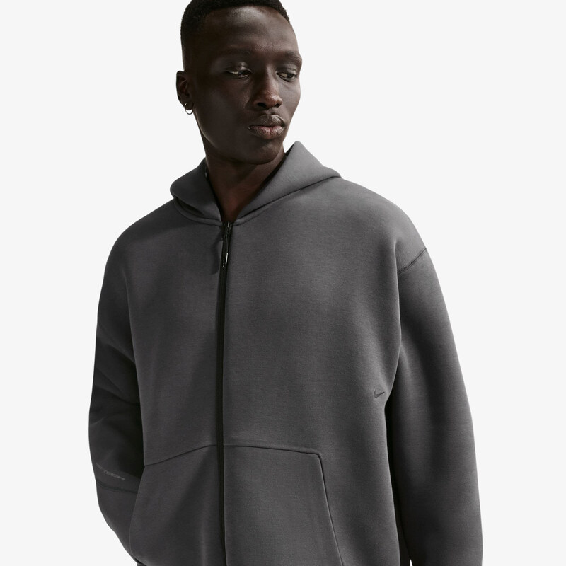 Mikina Nike Tech Mens Fleece Full-Zip Hoodie Anthracite/ Black