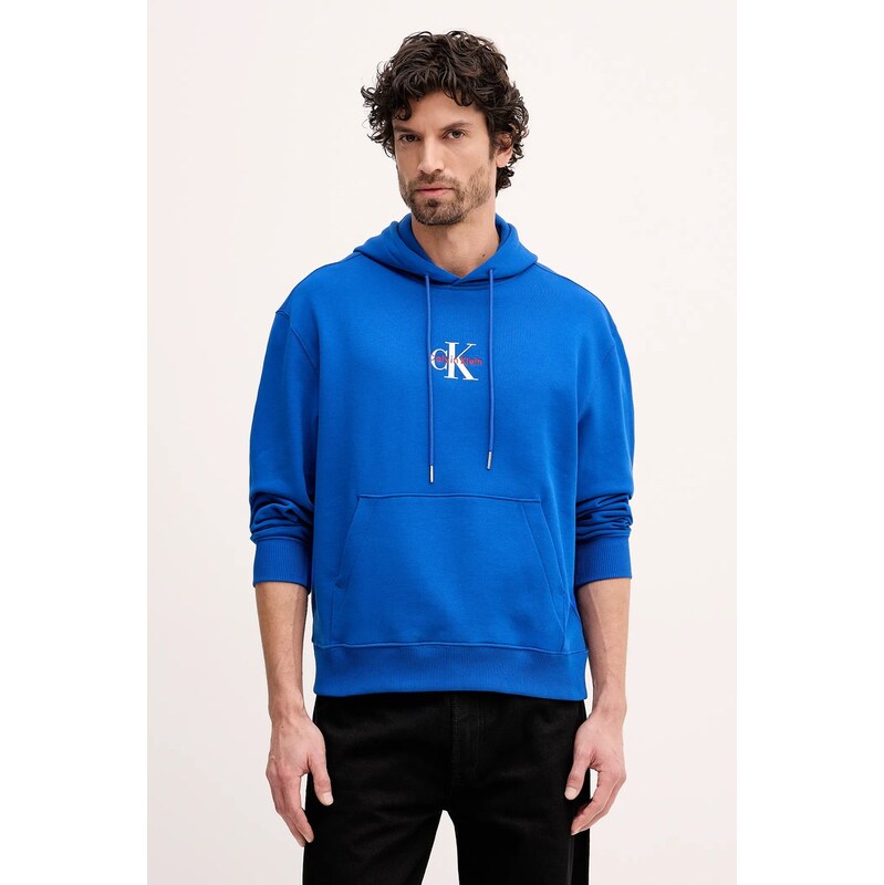 Calvin Klein Jeans mikina s kapucí pánská bavlněná