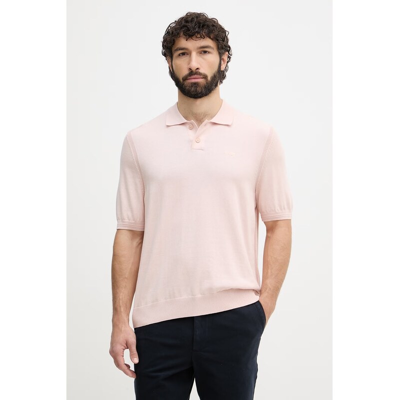 BOSS Orange polo pánské s bavlnou