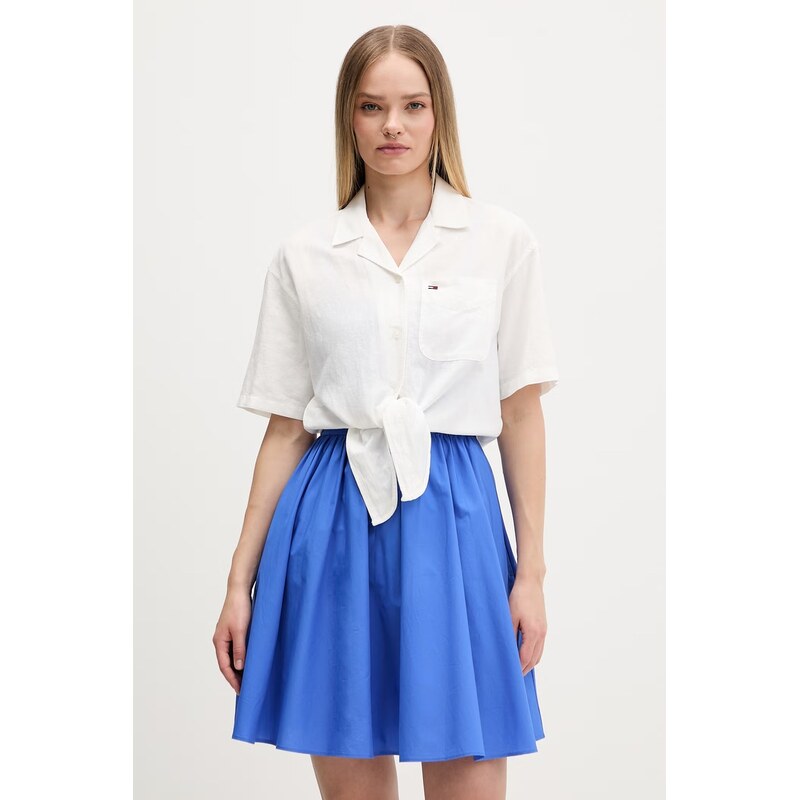 Tommy Jeans košile dámská se lnem