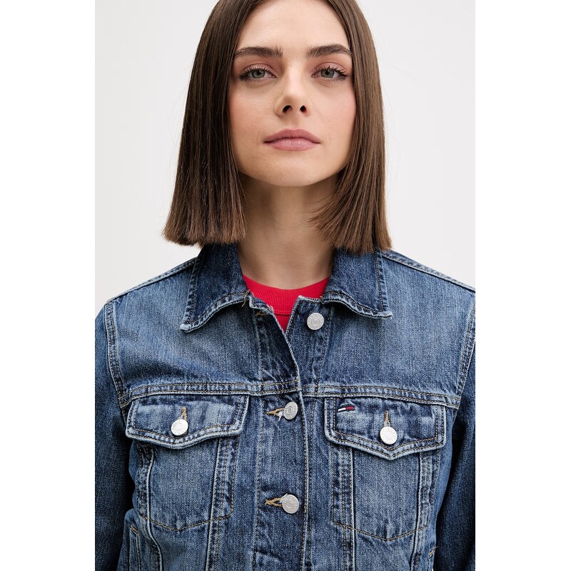 Tommy Jeans přechodová bunda dámská džínová