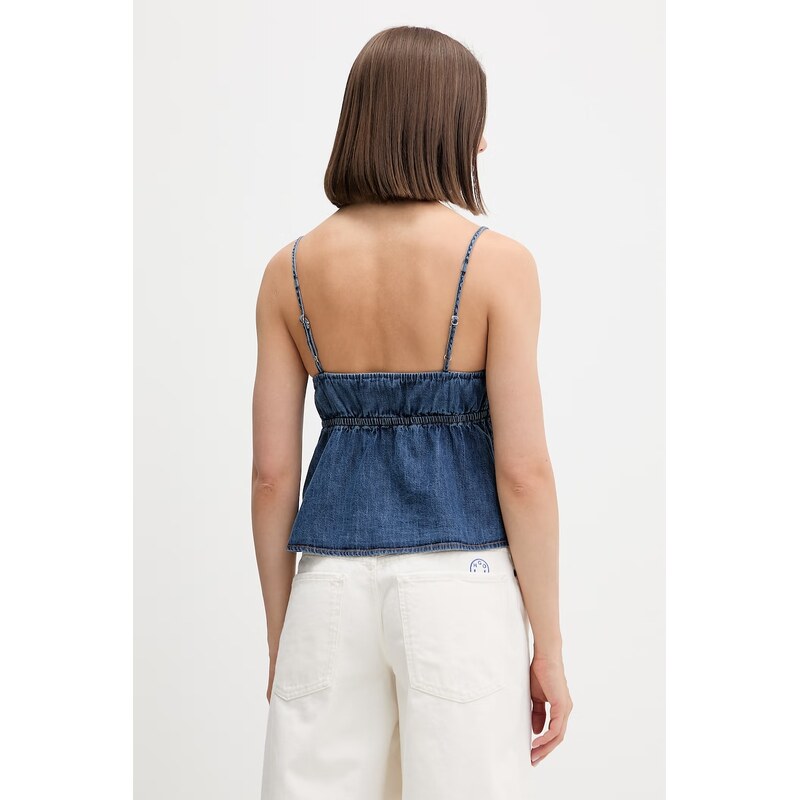 Tommy Jeans halenka na ramínka dámská džínová