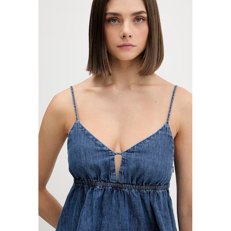 Tommy Jeans halenka na ramínka dámská džínová