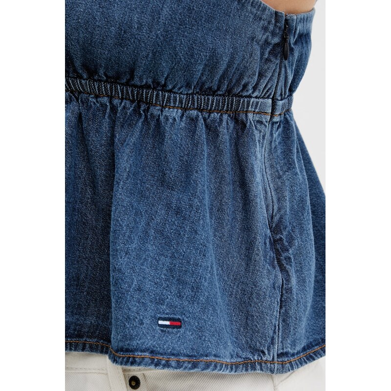 Tommy Jeans halenka na ramínka dámská džínová