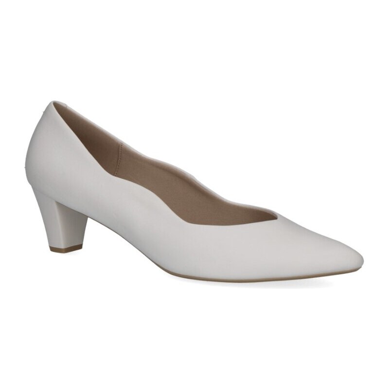 Elegantní dámské kožené lodičky Caprice 9-22400-42 102 bílá 115249953
