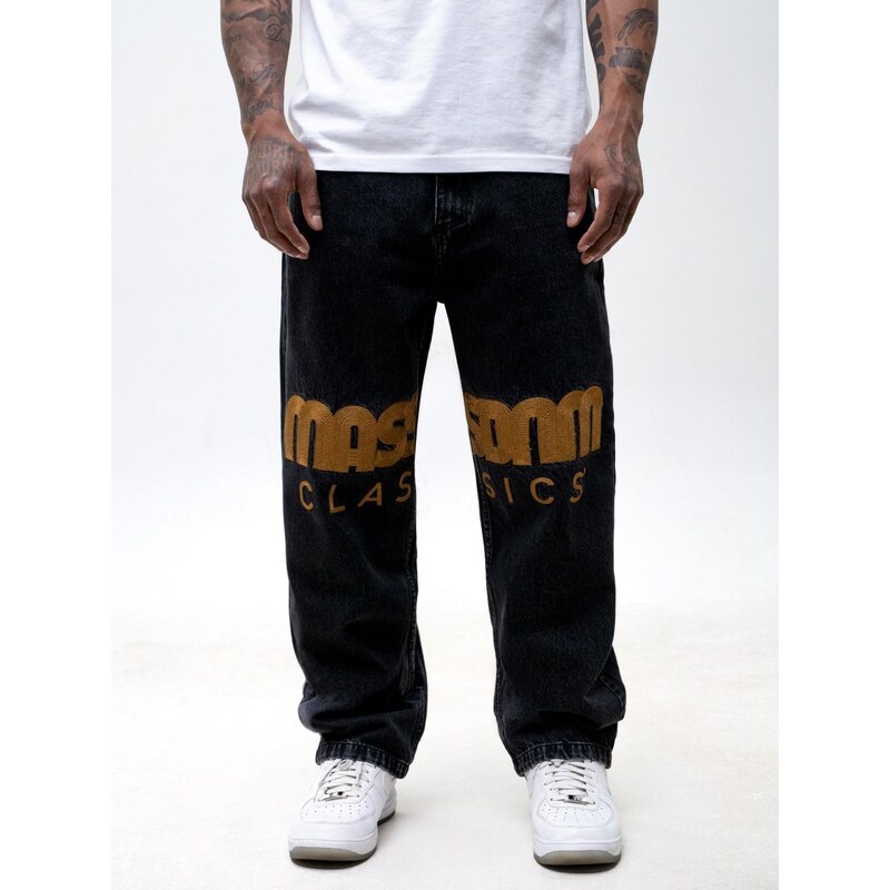 Džíny Extra Baggy černé vybledlé Mass Classics velikost XXL