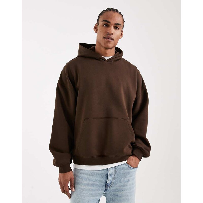 ASOS DESIGN essentials extreme oversized hoodie in brown