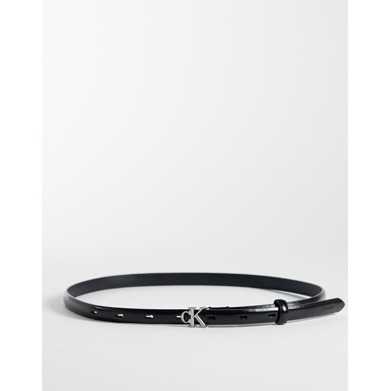 Calvin Klein round belt 15mm in black