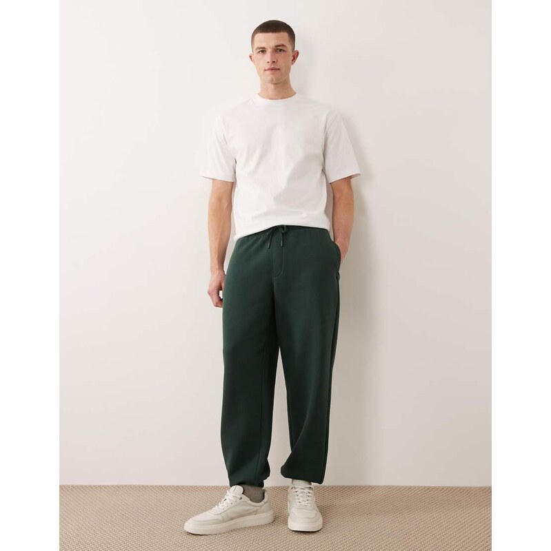 ASOS DESIGN essentials oversized joggers in dark green