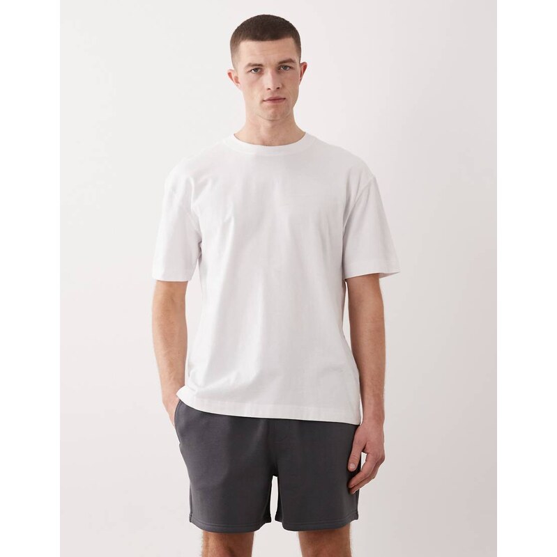 ASOS DESIGN essentials oversized fit jersey shorts in charcoal