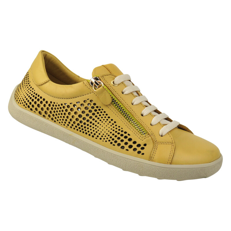 Dámské barefoot polobotky Nika Komfort 26051, žluté 115645934