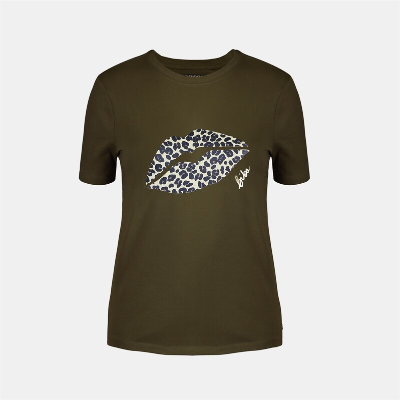 Tričko Biba Khaki Lips 3301713 115256123
