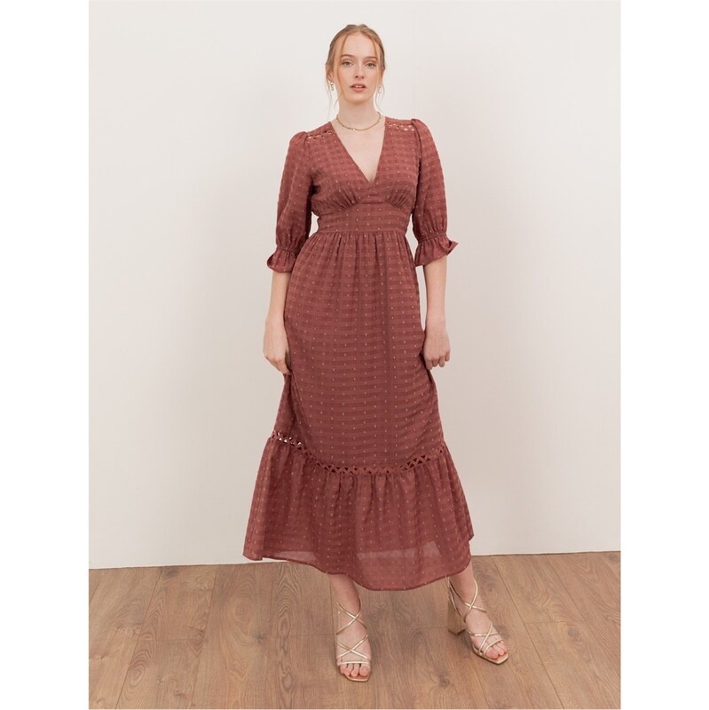Šaty Lovedrobe Terracotta Pink 5274210