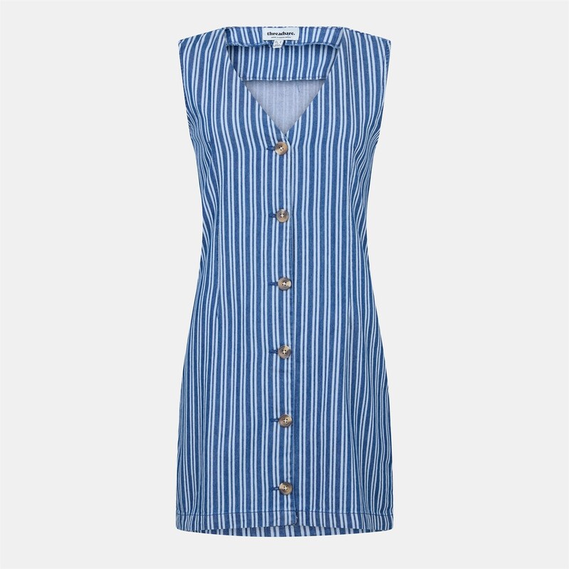 Šaty Threadbare Mid Wash 472734 115256797