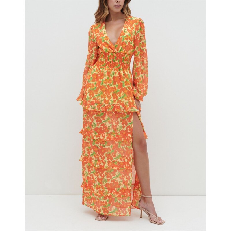 Šaty Pretty Lavish Orange & Yellow 8435576 115256830