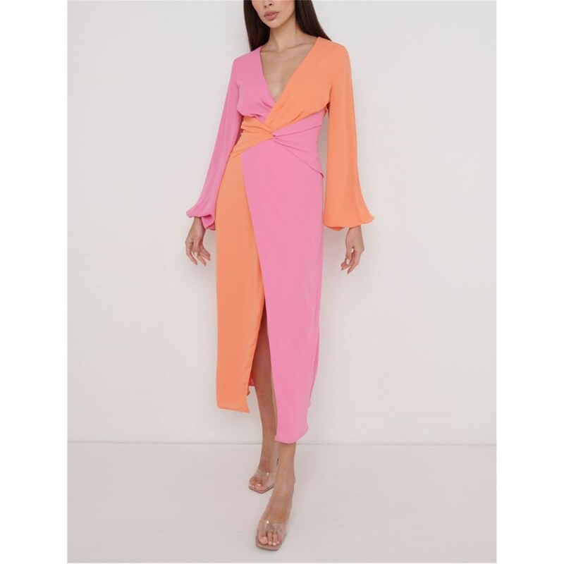 Šaty Pretty Lavish Orange & Pink 3986163 115256833