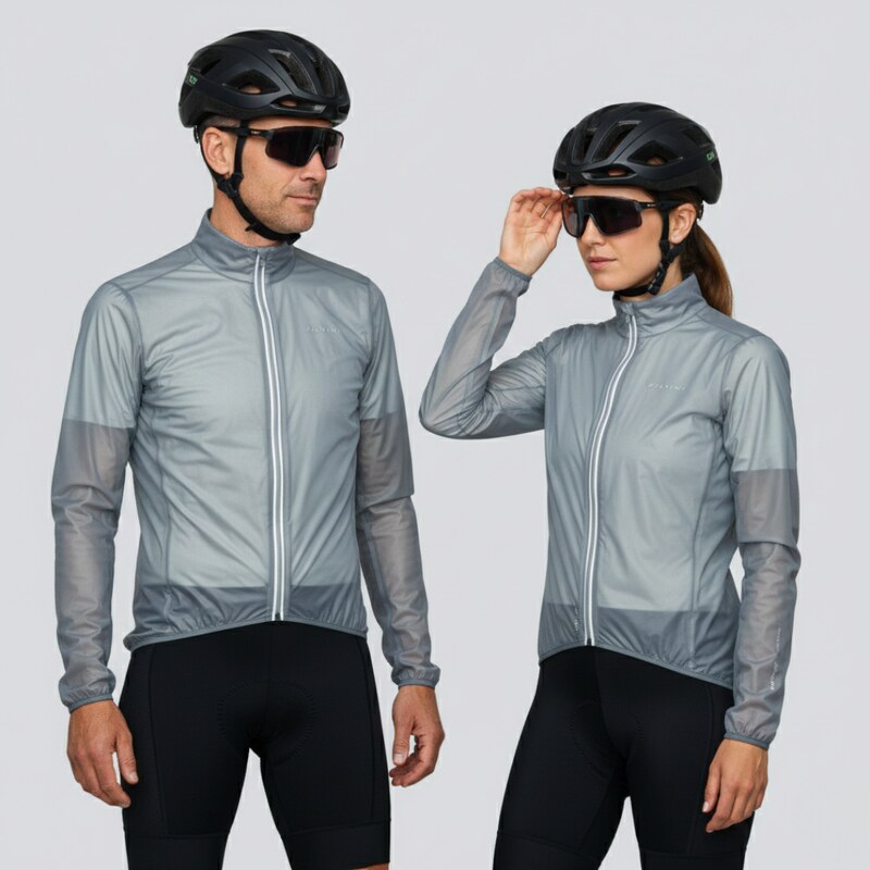 Unisex nepromokavá cyklo bunda Silvini Piodo šedá 115053406
