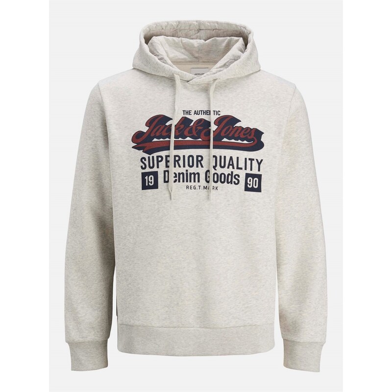 Mikina Jack and Jones White Melange 1285231