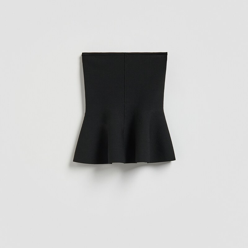 Reserved - Tričko s volánkem peplum - černý 114907381