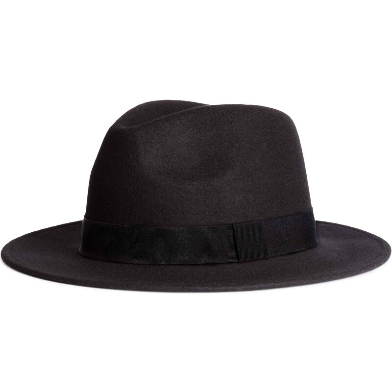 H&M Vlněný klobouk fedora
