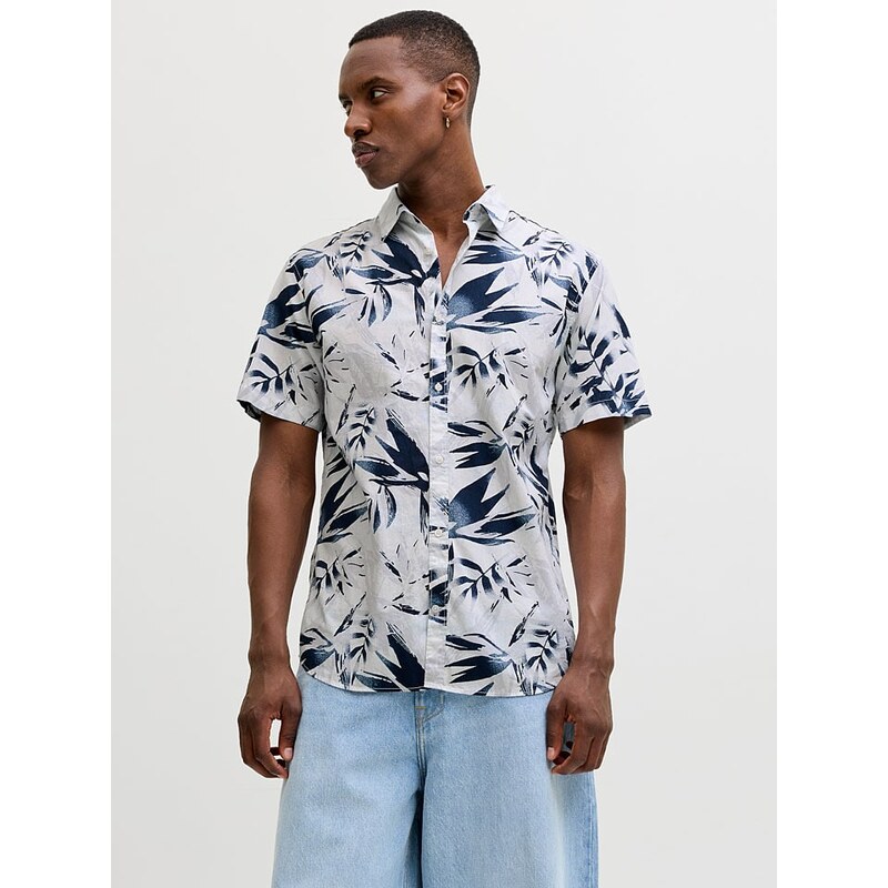 Košile Jack & Jones Weiß/ Dunkelblau 9343966