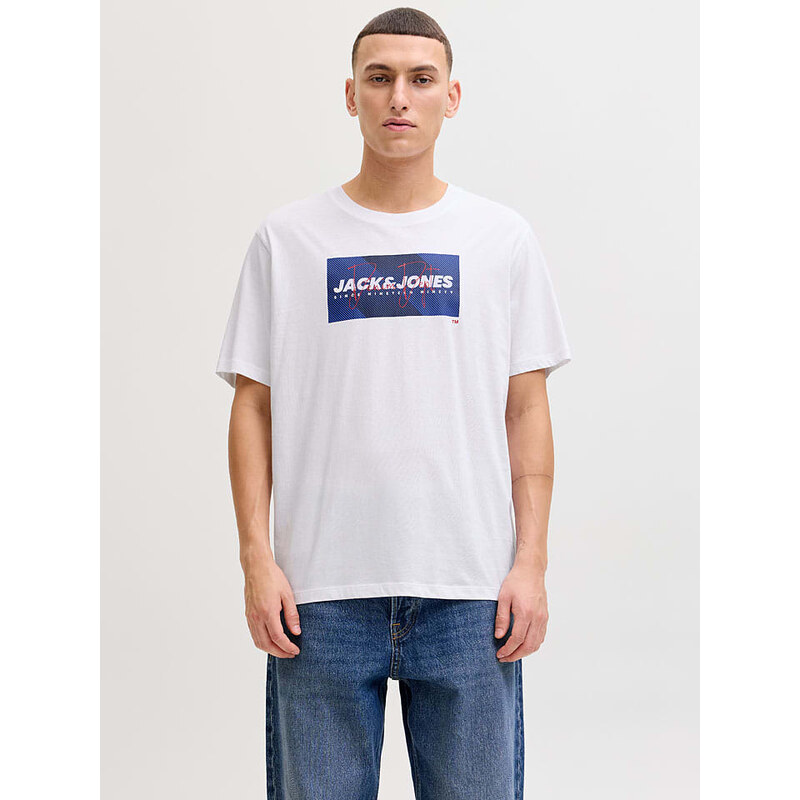 Tričko Jack & Jones Weiß 1015857