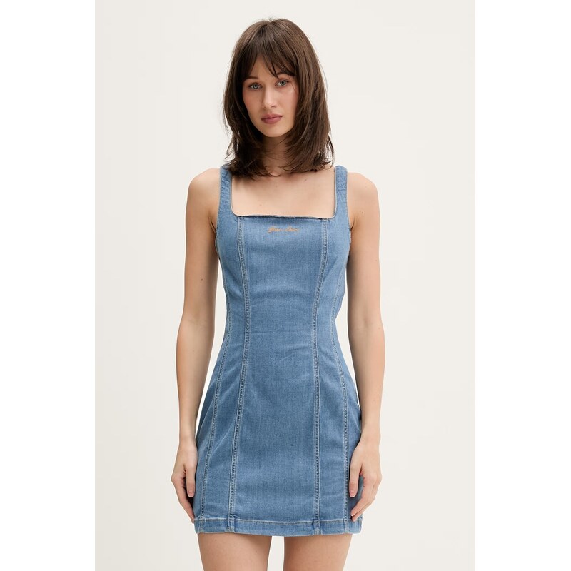 Guess Jeans šaty s lyocellem